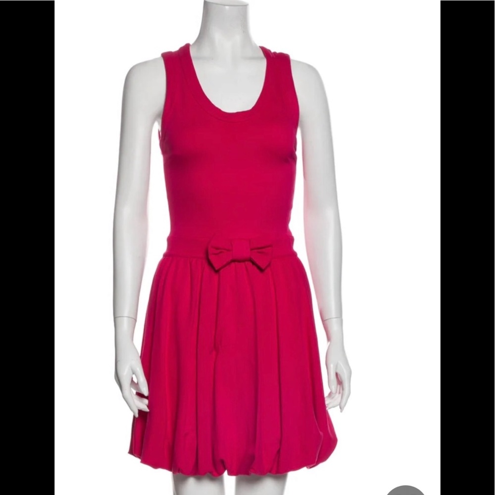 Red Valentino Scoop Neck Mini Dress